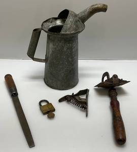 lot 99 image: Misc. Vintage Oil Can & More