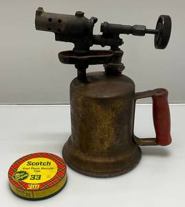 lot 100 image: Vintage Lakeside Torch & 3M Scotch Tape Tin