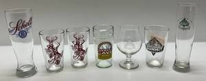lot 104 image: Misc. Beer Advertisement Glasses