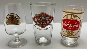 lot 105 image: Misc. Beer Advertisement Glasses