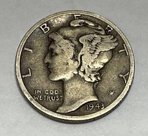 lot 211 image: 1943 D Mercury Dime