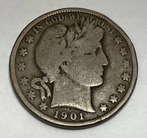 lot 212 image: 1901 Barber Half Dollar