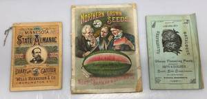 lot 221 image: Antique Minnesota Almanac & Seed Catalogs