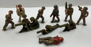 lot 123 image: Misc. Barclay Metal Soldiers (Some Broken)