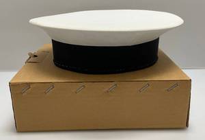 lot 170 image: 1990 White Navy Visor Hat