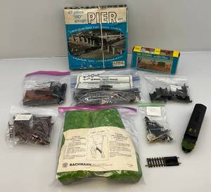lot 182 image: Misc. HO Scale Train Track Accessories Some In Original Packaging