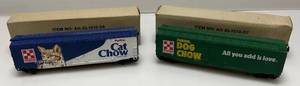 lot 192 image: Vintage HO Purina Box Cars With Original Boxes (NIB)