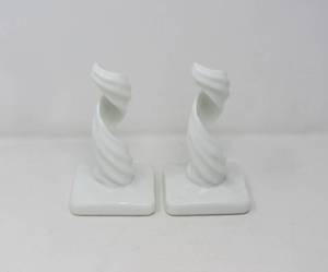 8 piece group of White glass with some 1950s Vintage