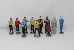 Vintage Star Trek Figurines with display Shelf