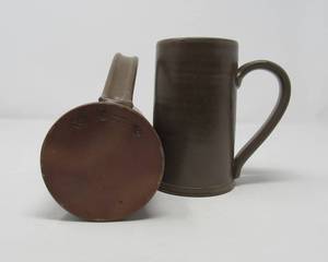 2 large Vintage Minnesota Renaissance Festival Historic pottery Replica Mugs  with makers stamps