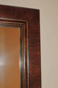 Vintage MCM Wooden Framed Hall Mirror