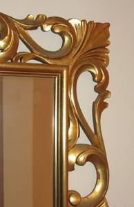 Vintage Gold 1950s Hollywood Regency style hall mirror