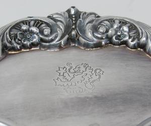 2 Vintage 1962 Old English by Poole silverplate Covered Vegetables and one footed shallow bowl