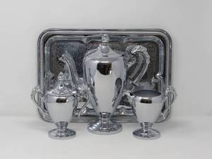 Gleaming Vintage 1960s Silverplate Tea Service