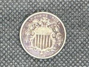 1868 Shield Nickel  PCGS Price Guide for a VG 10 is $60.00