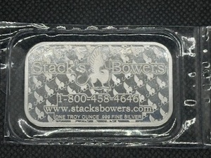 2022 BU Stacks & Bowers 1 Oz. Silver Bar