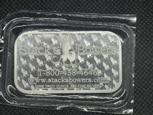 2022 BU Stacks & Bowers 1 Oz. Silver Bar