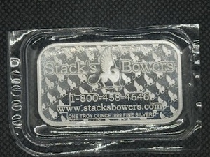 2022 BU Stacks & Bowers 1 Oz. Silver Bar