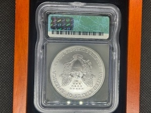 2006 America Silver Eagle, ICG 69 in Wood Box
