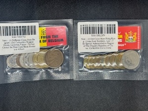 Assorted Foreign Coins, Hong Kong and Belgium