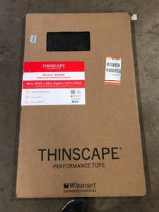 THINSCAPE 4 ft. L x 25 in. D Engineered Composite Countertop in Black Amani with Satin Finish  Customer Returns See Pictures
