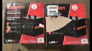 Lot of 2  Dyna-Glo Pro 4,800-Watt 240-Volt Electric Garage Heater Customer Returns See Pictures