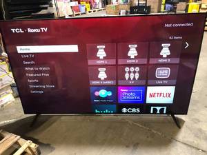 TCL 65 CLASS 4-SERIES 4K UHD HDR LED SMART ROKU TV - 65S455  Customer Returns See Pictures