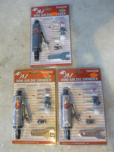 lot 155 image: 3 AJ Pneumatic Tools Mini Air Die Grinders
