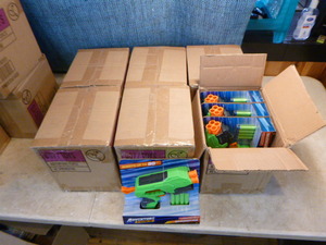 lot 113 image: 6 Boxes of Adventure Force Spring Fire Pull Back Blasters