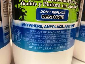 Spray Paint Graffiti Remover Towels