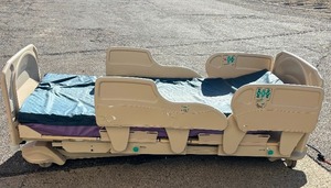 lot 16 image: MSRP $22,000 Styrker CHG Spirit Select MedSurg Hospital Long Term Care Patient Bed - Ultra-low reduces falls injury &amp trauma, Chair Position, Contour Position, Scale &amp Bed Exit Alarm Plus Used Mattress - Works Great See Youtube No Reserve