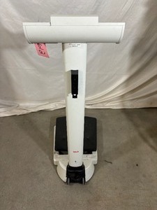 lot 2 image: MSRP $600 Seca 703 Wireless Transmission Digital 550lb Bariatric Column Scale WBMI Function Battery Operated - Excellent &amp Working Great For Shipping Packages Too