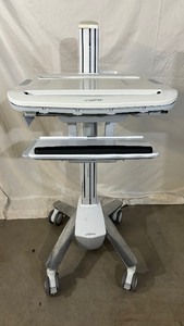 lot 15 image: Ergotron SV41-6100-0 StyleView Mobile Computer Laptop Sit To Stand Standing Desk - Good Condition