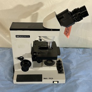 lot 44 image: MSRP $1600 Reichert MicroStar IV Power Laboratory Binocular Microscope With 10X Eyepieces &amp 3 PlanAchro Objectives - Great Working Condition