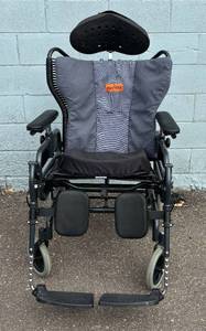 lot 6 image: MSRP $4000 Ormesa Juditta-50 Tilt In Space Tilting and Reclining Comfort Wheelchair - Great Working Condition Seat Width 22