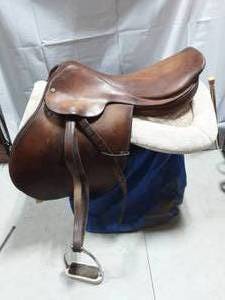 Crosby Olympic Works Jump Saddle With Softey Stirrups, Cover And Exelle Pad
