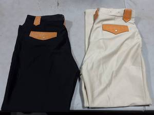 2-Pair Leather Trim Western Dress Pants (Saxifon 36, Westerner 32S)
