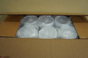 lot 66 image: Dinex DXTT58 Translucent Disposable Lid with Straw Slot for Tumblers - 1000