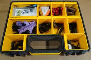 lot 85 image: Stack-On Tool Storage Organizer with Sprinkler System Parts