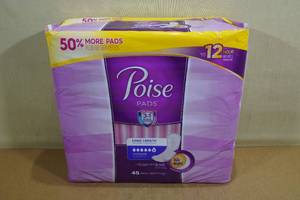 lot 102 image: 45 Pack Poise Ultimate Supreme Long Length Pads