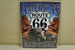 lot 240 image: Route 66 Metal Sign