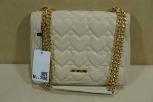 lot 40A image: Love Moschino Ivory Lambskin Leather Quilted Shoulder Bag