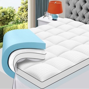 lot 246 image: Masvis Twin Size Dual Layer 4 Memory Foam Mattress Topper