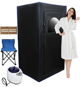 lot 149 image: Karpevta Portable Home Sauna with Chair and Foot Massager
