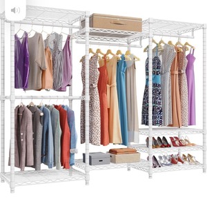 lot 119 image: Vikpek V5 Portable Heavy Duty Closet Wardrobe -White