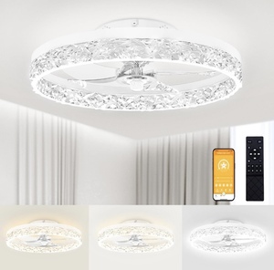 lot 120 image: Volisun Modern Low Profile Ceiling Fan with Light