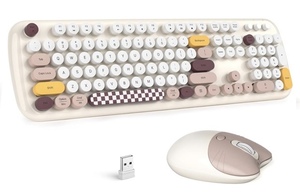 lot 157 image: Geezer Wireless Keyboard and Mouse Combo -Warm White