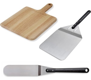 lot 212 image: Bakerstone Wood Pizza Peel, Turning Peel and Metal Pizza Peel Set