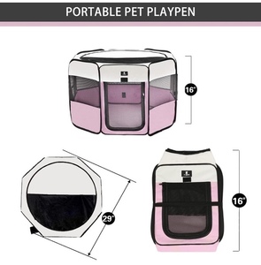 lot 216 image: X-Zone Pet Portable Pet Playpen -Pink