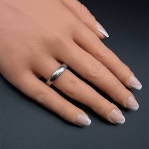 Gents Classic Rounded Edge Comfort Fit Dome Wedding Band in Platinum Retail $2,500